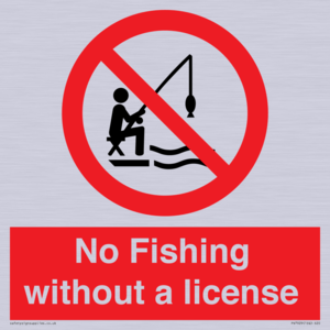 No Fishing without a license
